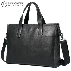 PARSONKER 6777-3 Shoulder Tote Bag Tas Selempang Kulit Premium Laptop 15.6 In