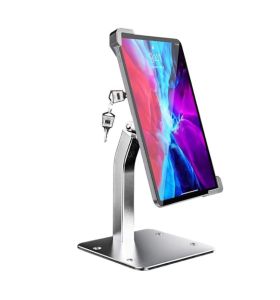 【🔥SG SELLER🔥】RICHMENTGADGET Anti-Theft Desktop Tablet Kiosk Stand Holder Heavy Duty Countertop Tablet POS Display Mount with Security Lock and Key Compatible iPad Pro/Air/Mini Galaxy Tabs Surface More 7-11" Tablets