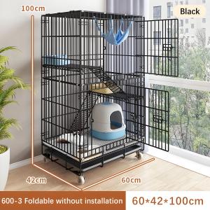 Sangkar Kucing Besar 4 Tingkat Sangkar Kucing Cat Cage 3/4 Level Large Wrought Iron