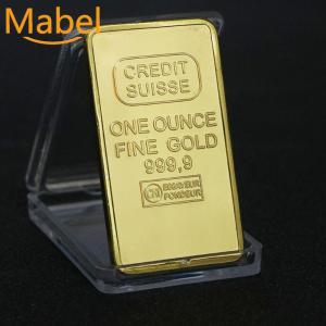 SDFBN Modern Gold Plated Bullion Bar with Different Serial Fine Gold Suisse Gold bar Commemorative Coin Funny Swiss Bank Gold Bullion Bar Collect