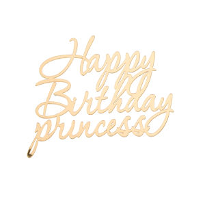 Acrylic Happy Birthday Queen Princess Cake Topper Gold Silver Cake Toppers Decoration for Birthday Party Baby Shower Supplies