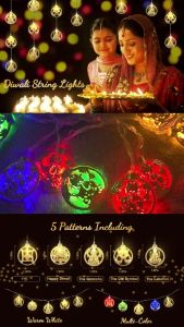 SG Ready Stock 6M 20LED Plug Powered Deepavali Lights Multicolor Warm White Diwali Fairy String Light Festive Decoration