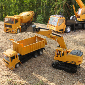 Model Paduan Simulasi Kendaraan Mobil Besar Remote Control Excavator Kombinasi Kendaraan RekayasaAnak-anak Mainan Mobil Paduan Mobil Remote Control