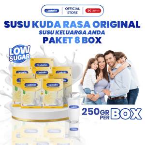 Susu Kuda Kudalin Rendah Gula Obat Tulang & Sendi Berat 1250 Gram Pakt 8 Box Hemat