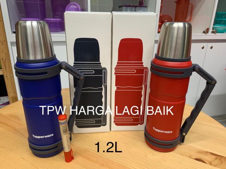 Tupperware Xploris Thermal Flask Thermos with Foldable