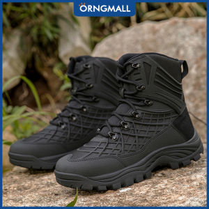 ORNGMALL Mens Field Training Hiking Boots High Quality Tactical Waterproof with Non slip Wear Resistant Sole Perfect for Military and Long Distance Travel Size 39-47