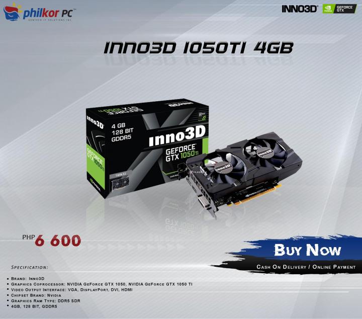 INNO3D 1050 TI 4GB | Lazada PH