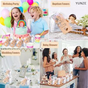 [COD] YUNZE 24 Pieces Angel Keychains Favor Baptism Party Favors Baptism Boxes White Organza Bags With Tags