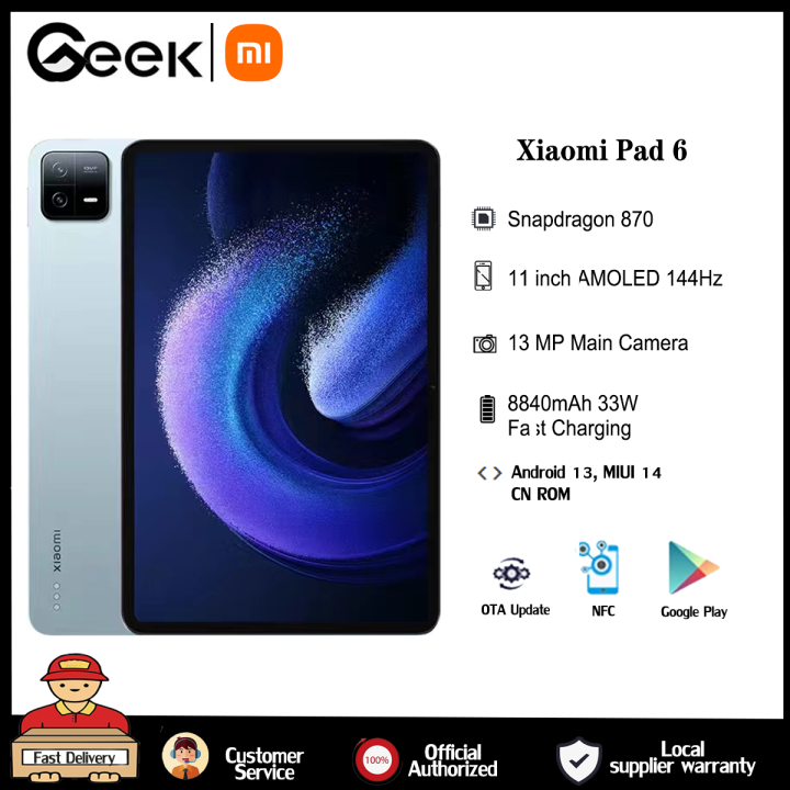 Global ROM Xiaomi Mi Pad 6 Tablets 6 Snapdragon 870 128GB 256GB 2.8K Screen  33W