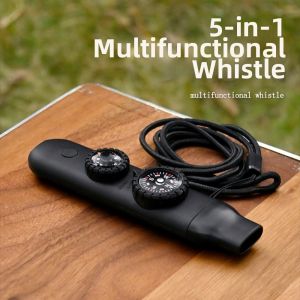 LUMIYA 7-in-1 Outdoor Survival Whistle with LED Light Multicolors Emergency Rescue Safety Tool High Quality Multifunctional Camping Hiking Compass