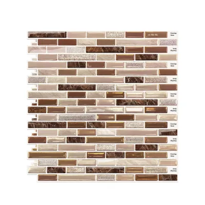 Self-adhesive Mosaic Wall Tiles Diy Home Renovation Wall Decor 3d Gel Faux Mosaic Wall Stickers – Easy Peel Stick Vintage Brick Backsplash Tile for Kitchen Living Room Bedroom Home Decor