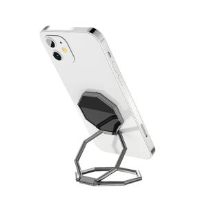 Multi Angle Finger Foldable Ring Metal Phone Holder/Arbitrary Rotation Mount Stand Adjustable Ultra Thin Kickstand Sturdy Aluminium Metal Tablet Cell Phone Stand Holder For Smartphone and Tablet