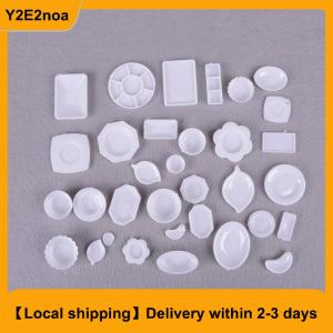 【Local shipping】 33pcs Mini Dollhouse Miniature Kitchen utensils dish plate tableware Toys