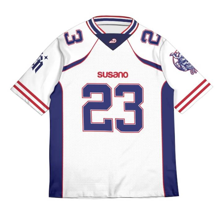 L95 SUSANO Baseball Jersey Tshirts White Casual Short Sleeve