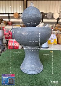 ชุดน้ำล้นแต่งบ้าน แต่งสวน A1026 ได้ยกชุดพร้อมปั๊ม หัวทรงลูกบอล