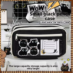 Cat Themed Large Capacity Transparent Pencil Case High Aesthetic Value for Men and Women 2025 Ins Style Stationery Case