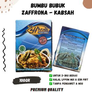 BUMBU ZAFFRONA KABSA 100gram Instant Bubuk Kering Praktis Nasi Kabsah Kapsah zafron zaffron non msg