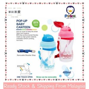 Puku Baby Straw Canteen / Bottle Water 400ml P14610 婴儿吸管水壶Kids Water Bottle With Straw Air Viral Botol Children Bounce Straw Cup Cute Sports Outdoor Water Cup BPA Free