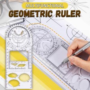 【New Arrival+ In Stock】Multifunctional Geometric Ruler Geometric Drawing Template Measuring Tool For School Office Architecture