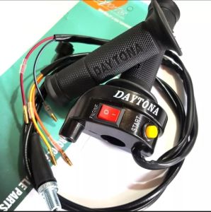 Gas Spontan Daytona 2 Tombol Plus Kabel Gas Universal - Hitam