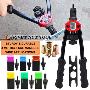 BERGARANSI Taffware Hand Threaded Riveter Nuts Guns M3-M10 with Nuts 60PCS BT605