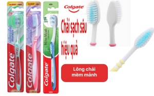 3 cây Bàn chải colagte mềm mảnh sạch sâu hiệu quả.