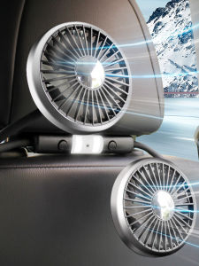 Quạt ô tô hai đầu di động Xoay 360 độ {điện USB 12v/24v}