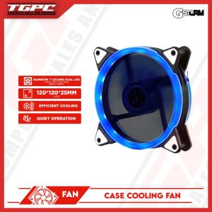Gstorm Rainbow RGB Dual Ring Led Fan 7 Color Case Cooling Fan 120mm 12cm