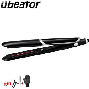 Professional Hair Straightener Curler Hair Flat Iron Negative Ion Infrared Hair Straighting Curling Iron Corrugation LED Display