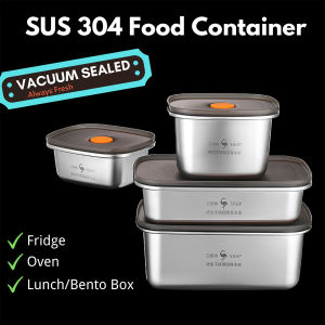 SSGP 304 Stainless Steel Airtight Kitchen Food Container and Fridge Storage Box
