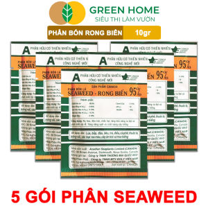 5 Gói Phân Bón Lá Rong Biển GreenHome Seaweed Gói 10gr Hữu Cơ Ra Hoa Đậu Trái Chắc Hạt Tăng Khả Năng Ra Đọt Tốt Rễ