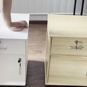 [CozyNest ] storage cabinet Wooden office file cabinet Archive cabinet under the table moving low cabinet with lock a4 movable small trolley cabinet