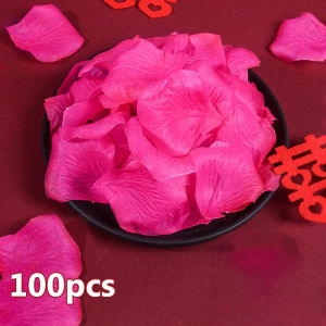 100pcs Artificial Rose Flower Petals High Quality Valentine Day Atmosphere Party Diy Handicraft Fake Petals