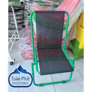 [HOT] GHẾ LƯỚI XẾP khung sắt gấp dù lò xo dùng bàn trà  cafe