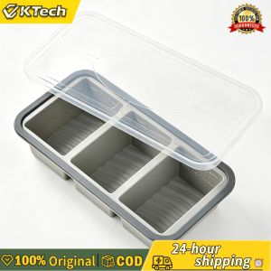 【Free Shipping】 Durable Silicone Ice Cube Tray with Cover for Freezing Broth Sauces and Meal Prep Large Leakproof Food Storage Container