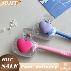 SDJZT 2 cái kẹp bàn chải đánh răng hình trái tim hộp đựng đầu bàn chải đánh răng chống bụi du lịch cầm tay nắp bảo vệ bàn chải đánh răng