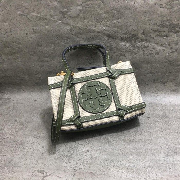 Tas Selempang Wanita Tory Burch Ella Canvas Quadrant Micro tote