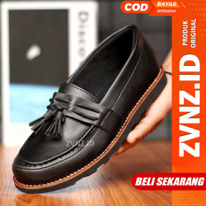ZVN Hadley Sepatu Loafers Pria Kerja Pantofel Hitam