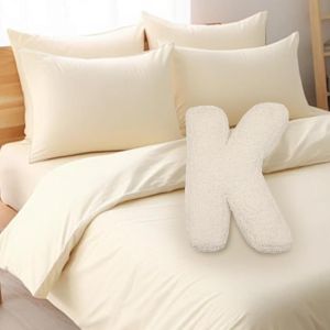 Letter Plush Pillow Soft Initial Throw Cushion Letter Hugging Throw Pillows Decorative Alphabet Throw Pillows for Bed Couch Letter Pillows English Alphabet A to Z for Sofa Bedroom Car Nursery Decor