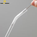 Borosilicate Glass Straw Set : Crystal Clear Sip - Clear Glass Straws, Eco-Friendly &  Reusable Straight & Bent Smoothie Straws comes with Cleaning Brush [Made For Drinkers]. 