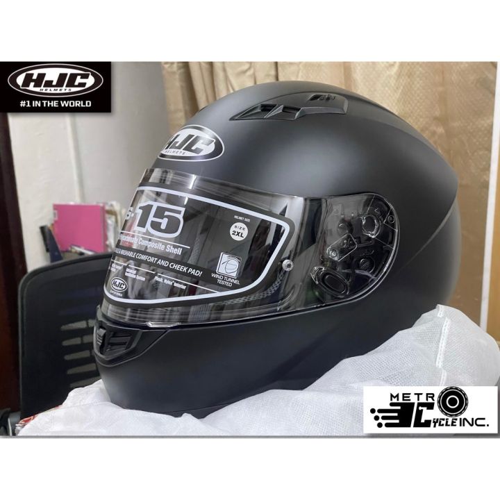 HJC CS-15 PLAIN SEMI FLAT BLACK Lazada PH