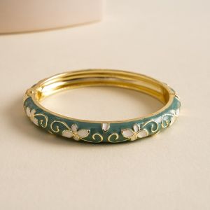 MAOMEI Truyền thống Vòng tay Cloisonne cổ điển Trung Quốc Men Vòng tay nữ Thời trang Mở cổ tay áo Vòng tay hoa Phụ nữ