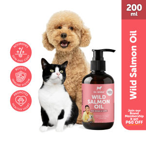 Dr Shiba Healthy Wild Premium Salmon Oil for Dogs & Cats | Promotes Healthy Heart | Boosts Immune System | Rich in Omega-3 EPA Fatty Acids & DHA | Natural source of vitality