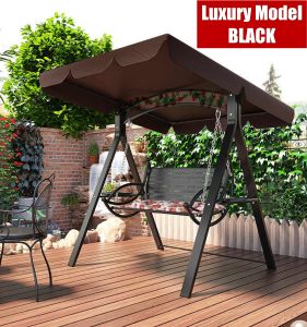 Swing Outdoor Courtyard Balcony Garden Iron Art adult children Swing Chair Swing Bed Hanging Chair with Canopy Shade Buaian 秋千 CP040