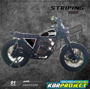 ( COD ) JAPSTYLE STICKER STRIPING MOTOR HONDA JAPSTYLE IP.01 STRIPING VARIASI RACING