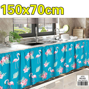 1/2/4PCS Lababo Curtain Sale Lababo Kitchen Sink Kurtina Sale Pang Lababo Curtain for Sink Kitchen 150*70cm Panlababo Waterproof Makapal