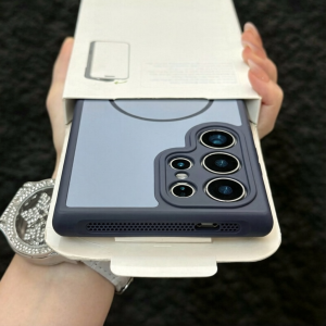 Luxury Frosted Heat Dissipation Bumper For Magsafe Phone Case For Samsung S26 S25 S24 Plus Ultra Wireless Charge Magnetic Cover