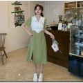 DRESS KOREA STYLE/DRESS KOREAN STYLE/MIDI DRESS/POLO DRESS/DRESS KOREA STYLE/ KOREAN DRESS/ DRESS WANITA KEKINIAN KOREA DRESS/BAJU KOREA. 