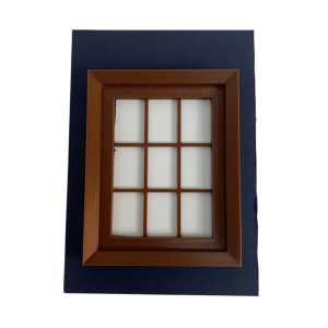 LUXEMO Handheld Window View Photography Props Reusable Blue Paper Design Photos Window Frame Props Modern Lightweight Decorative Mirror Frame for Travel And Vacation