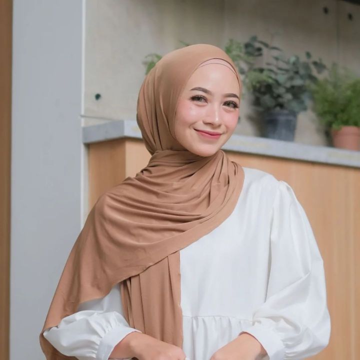 NEW SERIES! PASHMINA JERSEY SCARF JERSEY PREMIUM Lazada Indonesia